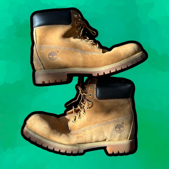 🌈 Cool Timberland Tan Leather Boots - Picture 1 of 5
